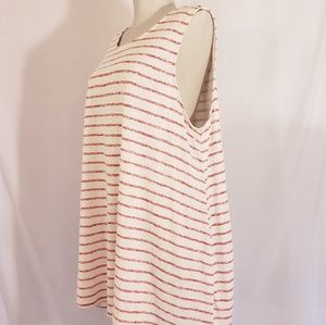 AVA & VIV Red and White Stripe Tank Top